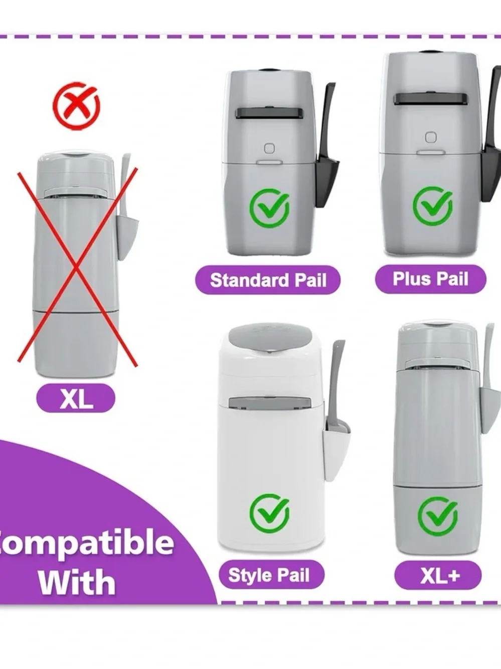Cat Litter Refill Bags 8-Pack - Purple